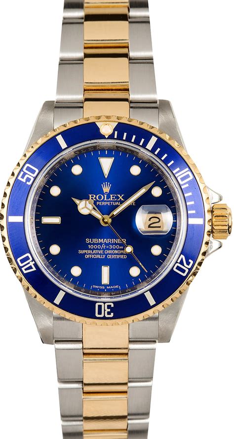 rolex submariner referenza 16613|Rolex 16613 blue for sale.